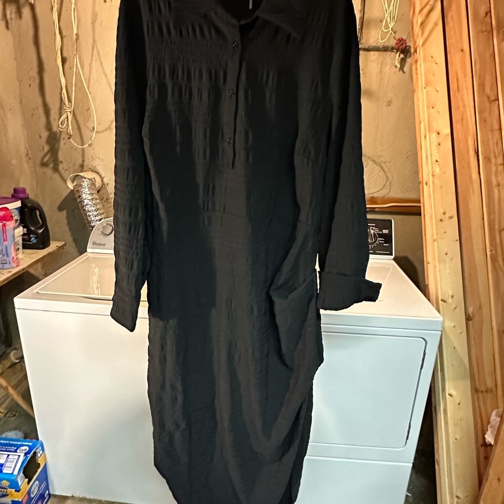 PrettyLittleThing Black Long Sleeve Dress